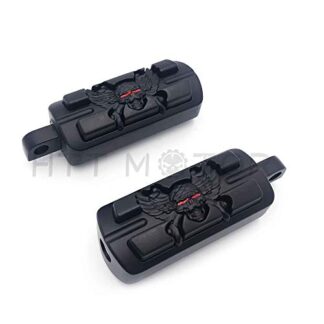HTT Wing Skull Zombie Shape Foot Pegs Fits most models with H-D male mount-style footpeg supports See Description for Detail