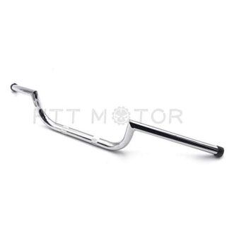 HTT center knurling Chrome 22mm 7/8" Handlebar bars For CB500 CB650 CB750 KZ650 KZ550 (Cafe/ Racer/ Ace /Clubman Black Handlebar)
