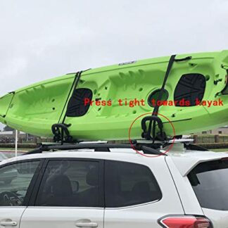 HTTMT- 1 Pair Foldable Kayak Carrier Boat Canoe Fold Rack Holder Snowboard J-Bar Roof Top Pair