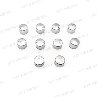 HTTMT 10x Black 3/8" Allen Socket Bolt Cap Covers Dress Kit Fits Harley Misc Hardware