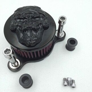 HTTMT 225C-010- Black Skull Zombie Air Cleaner Intake Filter System Kit Compatible with Harley Sportster XL883 XL1200 1988-1999 2010 2011 2012 2013 2014 2015