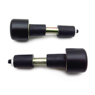 HTTMT- 2PC 7/8" 22mm CNC Universal Motorcycle Handle Bar Ends Plug Grips End Cap Anti-Vibration (Black) [P/N: XH5006]