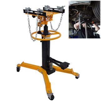 HTTMT- 33" To 70"Professional Hydraulic Transmission Jack 1100 lbs/ 0.5 Ton 2 Stage for Car Lift [P/N: ET-CAR-FIX004-0.5T-YELLOW]