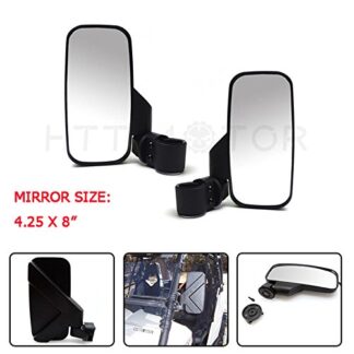 HTTMT- 4.25"x8" Mirror Set UTV Side View High Impact Break Away Convex 1 5/8"-2" Roll