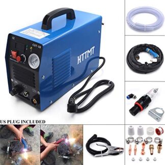 HTTMT- 50 AMP Plasma Cutter CUT50 Welding Cutting Machine Digital Inverter With Pressure Gauge Display 110V or 220V Dual Voltage US/CANADA [P/N: ET-CUT-50]