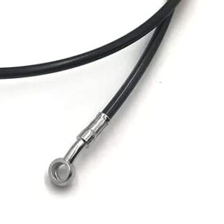 HTTMT +8" Upper Front Brake Line Kit For 2009-2013 Touring With ABS 10" Monkey Handlebars [P/N:HBA004] Black