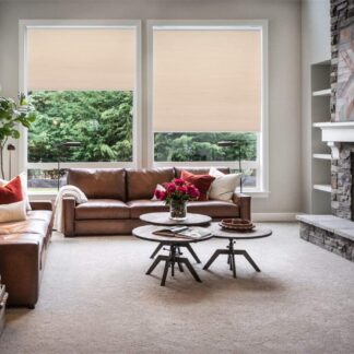 HTTMT- Beige Honeycomb Cordless Cellular Shades Privacy & Light Filtering Cordless Blackout Cellular Shades Home Decorative Window Blinds - 60" W X 48" H