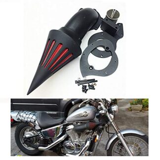 HTTMT- Black Air Cleaner Kit Filter Kit Intake Compatible with Shadow 600 Vlx600 1999-2012