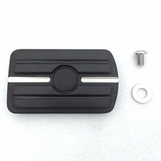 HTTMT- Black Skull Groove Foot Large Brake Pedal For Harley Touring Softail Deluxe FLSTN