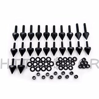 HTTMT Black Spike Fairing Bolts Kit for 2003-2006 Kawasaki Ninja Zx6R Zx 636 Zx6Rr