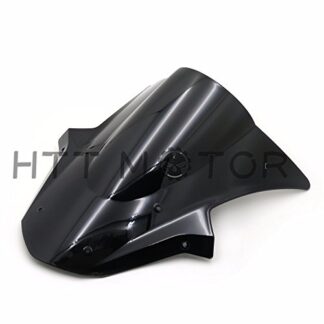 HTTMT- Black Windshield Windscreen Screen Double Bubble For Kawasaki Ninja ZX10R 11-15