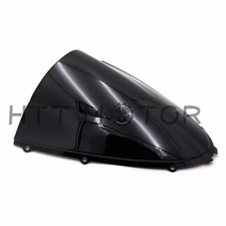 HTTMT- Black Windshield Windscreen Screen Double Bubble For Kawasaki Ninja ZX14R 06-16