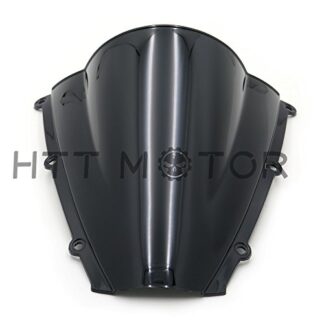 HTTMT CFP-1180-3- Motorcycle Double Bubble Black Windshield Windscreen Compatible with 2003-2004 CBR 600RR F5