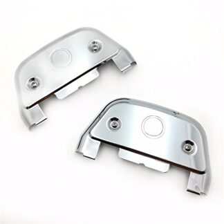 HTTMT- Chrome New Skull Passenger Footboard Covers For 2006-later Dyna/ 1986-later FL Softail/ 1987-later Touring and Trike models with traditional D-shaped aluminum passenger footboards