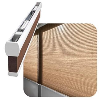 HTTMT- Coffee Honeycomb Cordless Cellular Shades Privacy & Light Filtering Cordless Blackout Cellular Shades Home Decorative Window Blinds - 28" W X 72" H