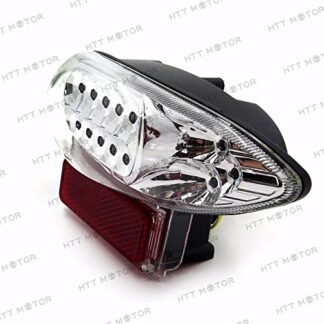 HTTMT- Custom Clear Lens LED Brake Tail Light w/Integrated Turn Signals Indicators For Suzuki 1999-2007 Hayabusa GSXR1300 2003-2006 Katana 600/750 2003-2006 GSX-F 600/700