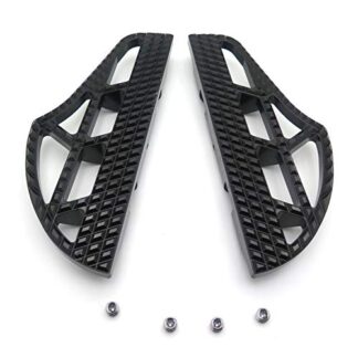HTTMT- Dominator Shark Fin Passenger Footboard Compatible with Harley Softail Slim Fat Boy Road King Black [P/N: RS059/XH6004-004]