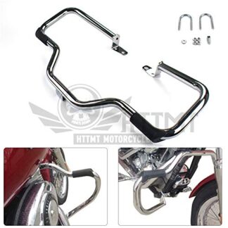HTTMT EG06- Chrome 1 1/4" Engine Guard Highway Crash Bar Compatible with Harley Dyna FLD FXDB FXDF