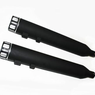 HTTMT EM04-4" Black Megaphone Slip-On Mufflers Exhaust Pipes Compatible with H-D Touring 1995-2016