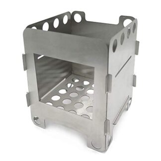 HTTMT- ET-Cook002-L- Folding Wood Stove Pocket Alcohol Stove Outdoor Cooking Camping Backpacking