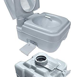 HTTMT- ET-Toilet001-5 Gallon 20L Portable Toilet Flush Travel Camping Outdoor/Indoor Potty Commode