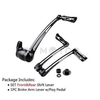 HTTMT FB021- Deeply Cut Brake Arm Kit Shift Lever W/Shifter Pegs Compatible with Harley Touring 2008-2013