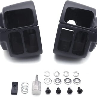 HTTMT - For 2009-2013 Harley Davidson Dyna/Sportsters/Softail/V-Rod/Touring Switch Housings Cover Black [P/N: MT265-010-BK]