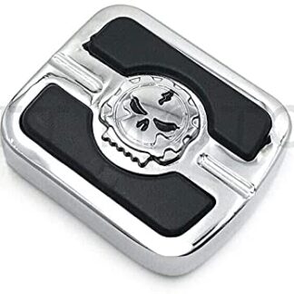 HTTMT - For Harley Gear Skull Brake Pedal Pad Small Softail Stock IN USA Chrome [P/N: MT216-088-CD]