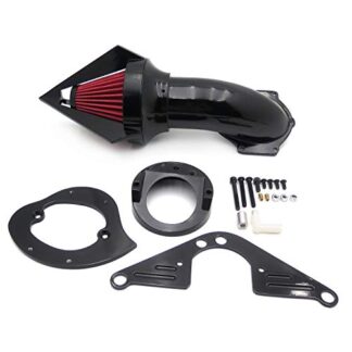 HTTMT- Glossy Black Diamond Air Cleaner Intake Kit Compatible with Road Star 1600 1700 99-12 [P/N: MT225C-008]