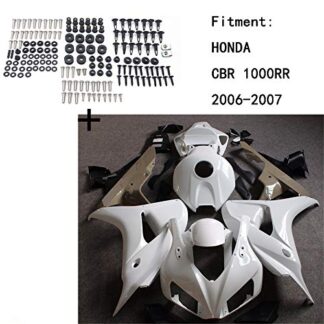 HTTMT H1007- Unpainted ABS Body work Fairing Kit w/screw Compatible with CBR 1000RR 2006-2007 INJECTION