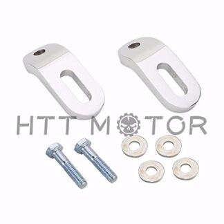 HTTMT H1231- Pair Motorcycle Chrome Touchless Tie-Downs Compatible with Harley Touring Electra Glide FLH/T