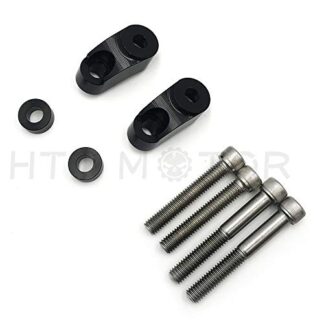 HTTMT HAD023-39MM - 49MM Black Front Turn Signal Relocation Kit Compatible with Harley Dyna FXR Sportster