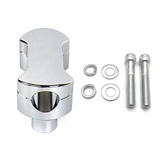 HTTMT- HBS010-I- Replacement of 4in / 4" Tall 1.25" Mount Chrome Hefty Handlebar Riser/Top Clamp Kit Harley