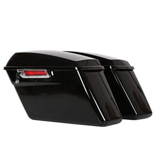 HTTMT HL1584-001P+SBLK01- Hard Saddle Bags Trunk W/Latch keys Compatible with Harley Touring Models 2014-2018