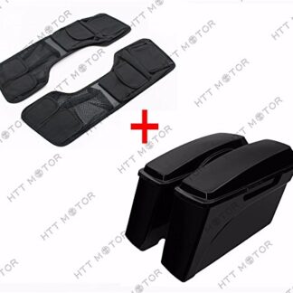 HTTMT HL1584-001+TGHDLA01-1Set Unpainted Hard Saddlebags & Lid Organizer Set Compatible with Harley Touring 94-13