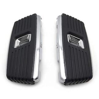 HTTMT- Hana Square Passenger Footboard Floor Boards Compatible With Harley 1986up Touring Models 2006-2017 Dyna 2000-2019 Softail Chrome [P/N: MT216-129]
