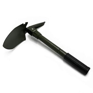 HTTMT- Hiking Multi-Functional Military Folding Shovel Survival Spade Emergency Green [P/N: ET-Shovel001]