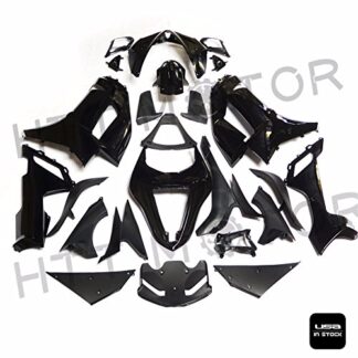 HTTMT K0607- Glossy Black ABS Plastic Fairings Bodywork Compatible with 2007-2008 Kawasaki Ninja ZX6R 636
