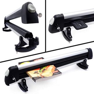HTTMT KAYAK- Universal Ski Snowboard Roof Rack Carriers Compatible with 6 Pair Skis or 4 Snowboards [P/N: US-KAYAK-SKI-BK]