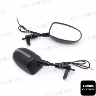 HTTMT- LED rear view mirror fit for CBR 600 F1 F2 F3 CBR 900 929 954 RR Black