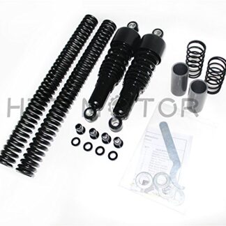 HTTMT LS007- Compatible with Black Slammer Shocks + Fork Springs Lowering Kit 2006-2014 Harley Dyna FXD