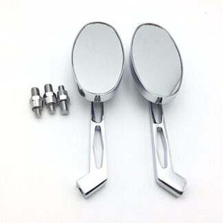 HTTMT MT027-CD Chrome Mirror Compatible with Harley Softail FatBoy Road King Dyna Sportster