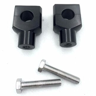 HTTMT MT030-08-22-BK Black Round 7/8 Inches 22mm 7/8 Inch Handlebar Riser Clamps Compatible with Harley Kawasaki Suzuki Yamaha Suzuki Boulevard Suzuki Intruder VTX 1800 Tourer Shadow 750