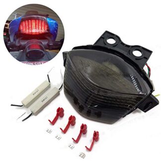 HTTMT MT036- Tail Brake Light Compatible with 2006-2008 Kawasaki Ninja 650R Ex650 Er-6F Smoke