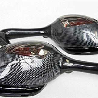 HTTMT MT057-CN+SM(ZX) Carbon Smoke Integrated Turn Signal Mirrors Compatible with 2006-2015 Suzuki Gsx-R 600 750 2001-2015 GSX-R 1000