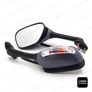 HTTMT MT057- Integrated Turn Signal Side View LED Mirrors Compatible with Suzuki GSXR 600 750 1000 06-10