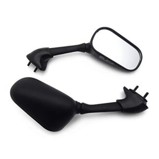 HTTMT MT059-BK OEM Aftermarket Black Mirrors Compatible with 2000-2006 YZF-R1 2000-2001 FZS600 Fazer 2001-2003 R1 2001-2002 R6 YZF-R6