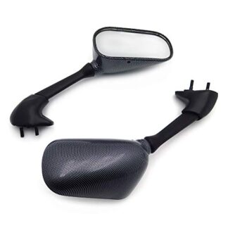 HTTMT MT059- Motorcycle OEM Aftermarket Carbon Fiber Racing Mirrors Compatible with 2000-2006 YZF-R1/2000-2001 FZS600 Fazer/2001-2003 R1/2001-2002 R6 / YZF-R6
