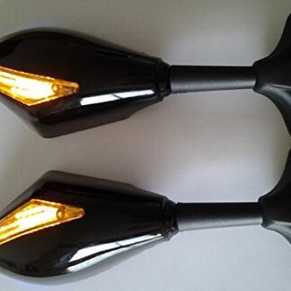 HTTMT MT085A- Blue Led Turn Signal Mirror Compatible with Cbr 125R 150R Suzuki Sv650S Katana Tl1000R