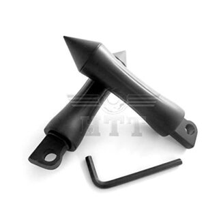 HTTMT MT095-014- Motorcycle Black Custom FootPeg Footrest Compatible with 1984-2016 Harley Davidson Dyna Street Bob Low Rider Fat Bob Wide Glide Switchback